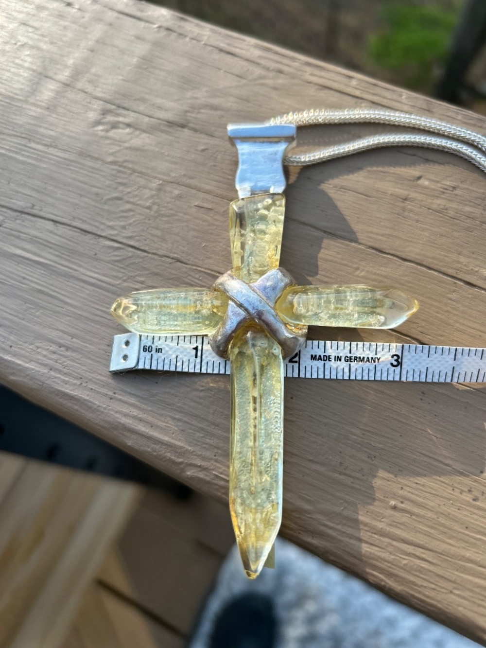 Denaive 4 inch resin cross pendant - Picture 5 of 11